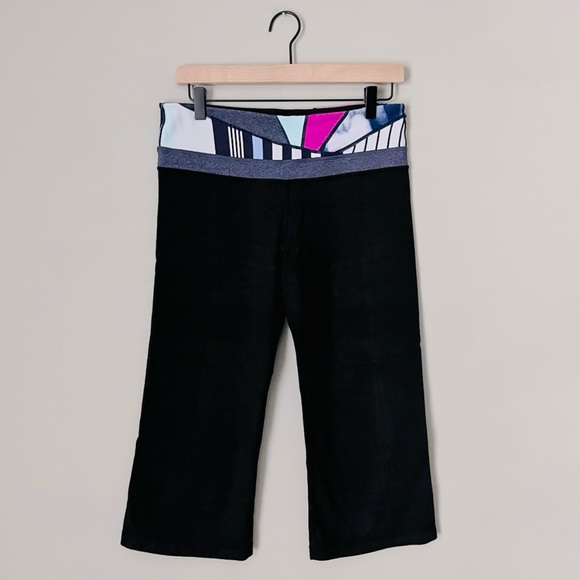 Reversible Groove Crop Yoga Pilates Workout Leggings Capris Lounge Pants - Picture 3 of 15